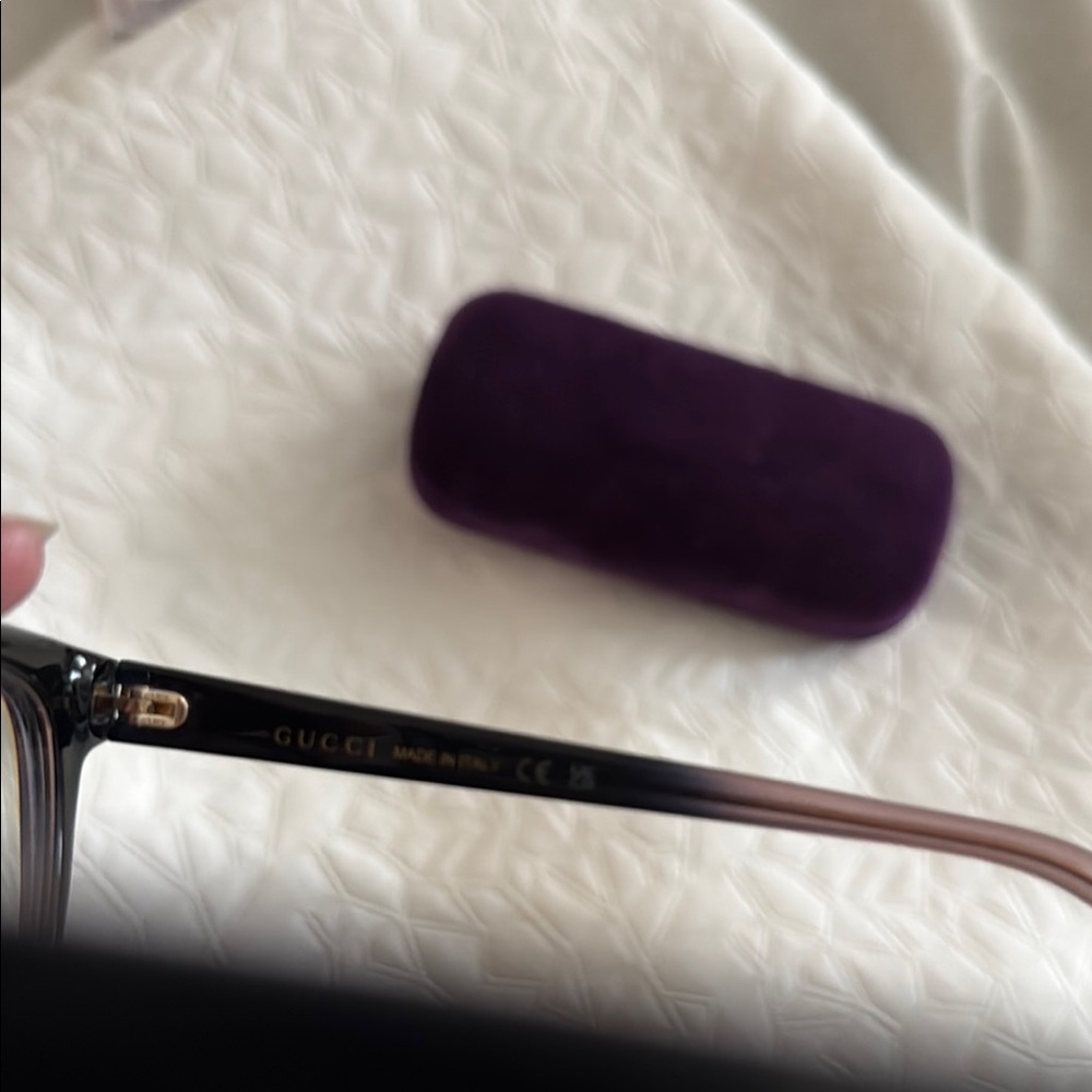 Gucci Ombré Black Purple Glasses with Case Authentic - Picture 6 of 9